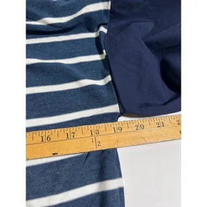 NWT Chaser Navy‎ Stripe Mixed Media Hooded Sweatshirt Small thumbnail 7
