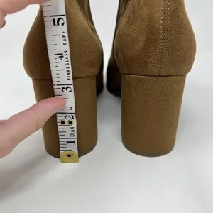 Marc Fisher Dyvine‎ Pointy Toe Block Heel Booties Tan Brown Suede Zip Size 10 thumbnail 9