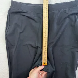 Lululemon Sz 8 Every Moment Pants 26" Black French Terry Travel‎ Lounge W5BAMS thumbnail 10