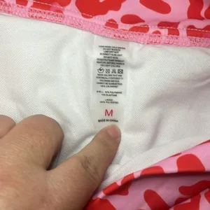 Dokotoo kiss high waisted swim bottoms size Medium hot pink kisses thumbnail 4