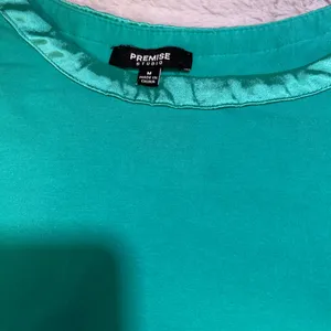 Premise Studio Teal Women's Top with satin neckline thumbnail 7