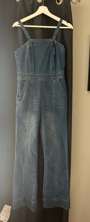 Happily Grey Denim Jumpsuit thumbnail 1
