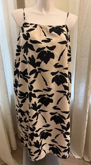 a new day Cream Floral Midi Slip Dress with Black Floral Print thumbnail 1