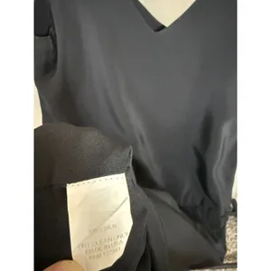 Amanda Uprichard Black 100% Silk V-Neck Dropped Waist Mini Dress‎ Medium thumbnail 6