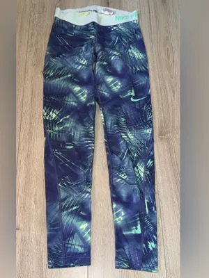 Nike Pro Green blue Leggings tights thumbnail 2