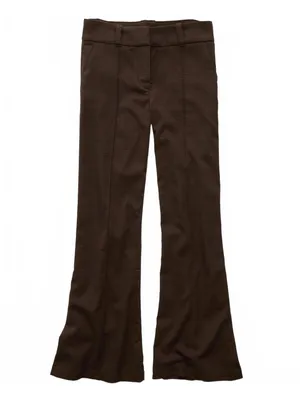 AE Stretch Mid-Rise Flare Trouser Pants American Eagle NWT Light Brown Size 0R thumbnail 4