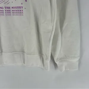 Boohoo White Grateful Sun‎ Sweatshirt Graphic 1992 Zodiac Crewneck M thumbnail 4