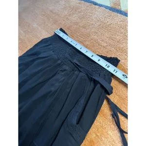 SoundStyle Black Harem Pants Size M Elastic Waist Drawstring Rayon Size M thumbnail 5