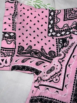 Bershka pink bandana button up shirt. thumbnail 3