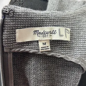 Madewell Dress Womens M Wedding Guest Resort‎ Vacation Sleeveless Cotton Gray thumbnail 4