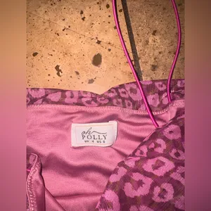 ⭐Oh Polly Pink Leopard Ruched Bodycon Dress thumbnail 4