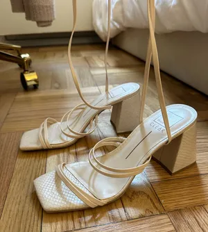 Dolce Vita Ivory Strappy Wrap Heels thumbnail 1