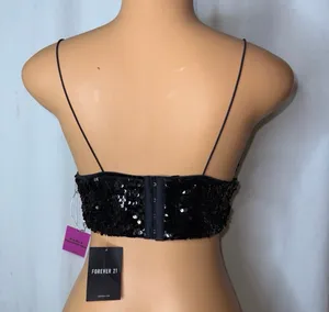 Forever 21 Black sequin tank top thumbnail 2