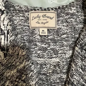 Lucky Brand Long Knit Moto Sweater Jacket Cardigan Size M thumbnail 8