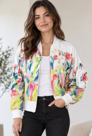 NIKE Sportswear Artist Collection Bomber Jacket Sail White Size L NEW thumbnail 1