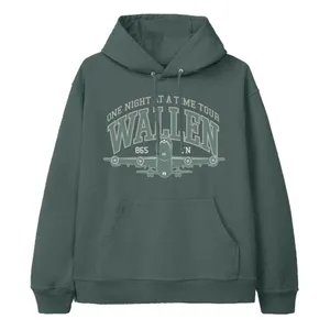 Morgan Wallen Hoodie Green Size L thumbnail 1
