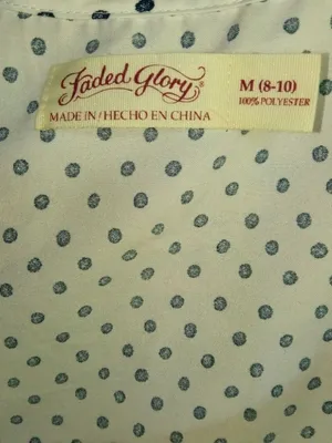 Faded Glory M Workwear White Black Dots Tank Top thumbnail 4