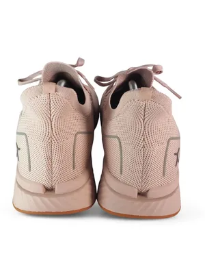 Flax Women’s Pink Knit Lace-Up Athletic Sneakers thumbnail 4