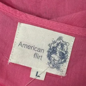 American Flirt Pink Beach Longsleeve Cover-up Tunic Lace with Tassel NWOT thumbnail 7