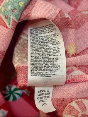 Old Navy Holiday Flannel Boxer Shorts XL Pink Red Christmas Gingerbread thumbnail 7