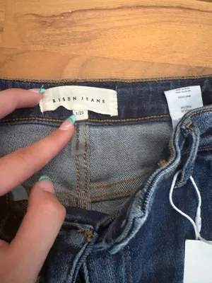 Risen jeans dark high rise cargos thumbnail 3