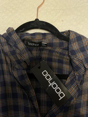 Boohoo Plaid Flannel Dress Balloon Sleeve thumbnail 3