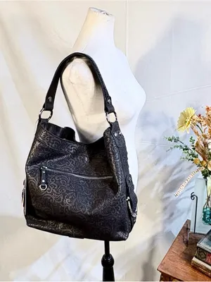 ♨️NWT Patricia Nash Lancaster Tooled Leather Studded Western Buckle Tote Bag❤️ thumbnail 3
