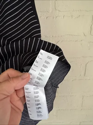 Maje Black and White Striped Sleeveless Knit Tank asymmetrical stripe 2 thumbnail 3
