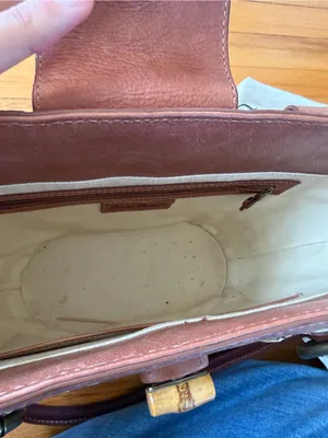 Tommy Bahama Natural Straw Tote with Brown Leather Trim and Beaded Accent thumbnail 6