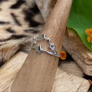 Multi Star Cluster Sterling Silver Ring Size 6 Silver thumbnail 5