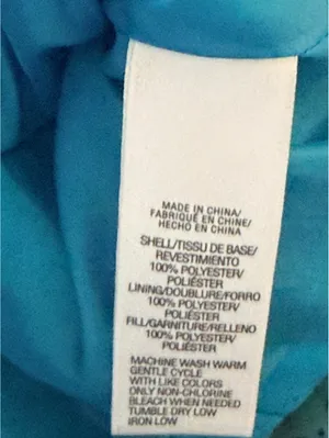 IZOD Women’s Quilted Puffer Vest Blue Teal Snap Front Mock Neck Size Small S thumbnail 5