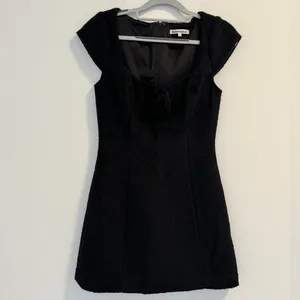 Reformation black mini dress thumbnail 2
