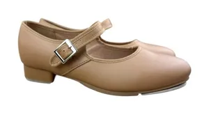 Mary Jane Tap Shoes Size 7A Narrow Beige Tan Dance Shoes Buckle Strap 7‎ Women thumbnail 1