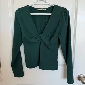 Abercrombie & Fitch Emerald Green Blouse Small thumbnail 3