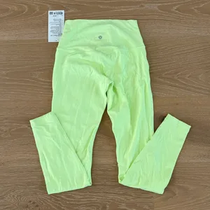 Lululemon High Rise Leggings Align 28" Size US 6 Neon Green thumbnail 4