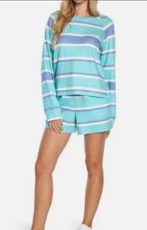 Wildfox Striped Long Sleeve Matching Lounge Wear Set Medium thumbnail 8