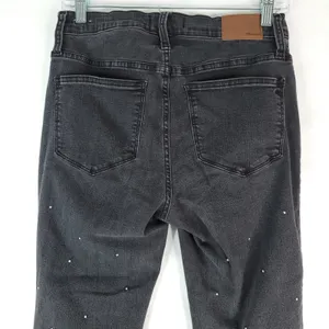 Madewell Jeans Womens‎ 28 Black Scattered Metallic Dot Cali Demi Boot K2484 thumbnail 4