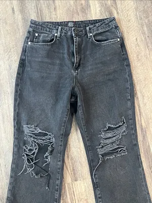 BDG Urban Outfitters Black Flare Leg Raw Hem Crop Women’s Jeans, size 29 ^ thumbnail 2