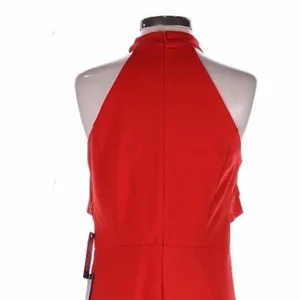 Marina Red Jumpsuit Ruffle Halter Neck Small Evening Wedding Guest Cocktail thumbnail 6