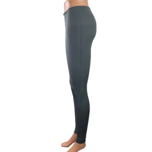 Set Active Women's Gray Mid Rise Yoga Workout Athletic Leggings Pants Size M thumbnail 2