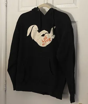 Harry Styles Hoodie Size Large "Love On Tour" Bunny Black Hooded Sweatshirt thumbnail 1