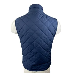 Brooks Brothers 346 Blue Quilted Sleeveless Button Up Vest Coat Jacket Size S thumbnail 2