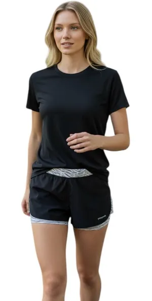 Patagonia Black White Gym Athleisure Activewear Shorts L thumbnail 1
