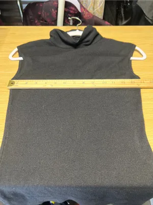 The Wrights Black Silk Cashmere Sleeveless Mock Neck Top Size S thumbnail 11