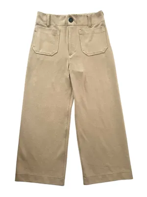 Anthropologie Maeve The Colette Knit Crop Wide-Leg Pants Size 28 True Camel Tan thumbnail 2