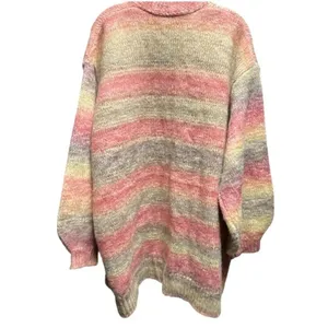 Grace + Karma size 2X/3X muted striped open cardigan thumbnail 6