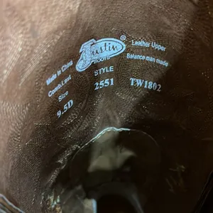 Justin Boots Men's New Stampede Huck Brown Boots 2551 size 9.5D thumbnail 12