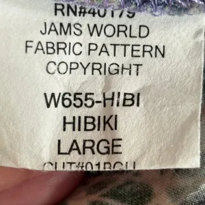 Jams World Hibiki Tank Top Large Blue Green Yellow Abstract Print Rayon‎ Hawaii thumbnail 10