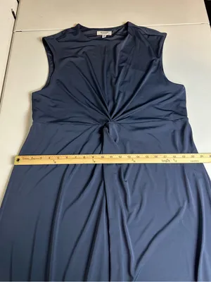 The Occasion by Old Navy Twist-Front Flattering Fit Maxi Dress Navy Size XL Tall thumbnail 6