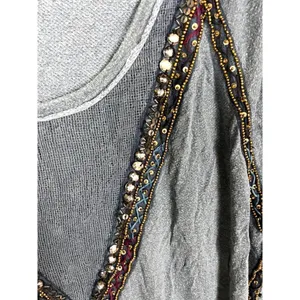 Free people sequin embellished‎ blue tunic thumbnail 4